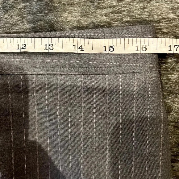 Brooks Brothers Grey striped 💯 percent wool midi skirt Sz S - Picture 4 of 9